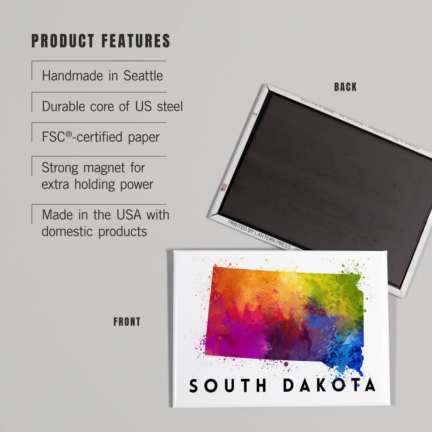 MAGNET South Dakota, State Watercolor