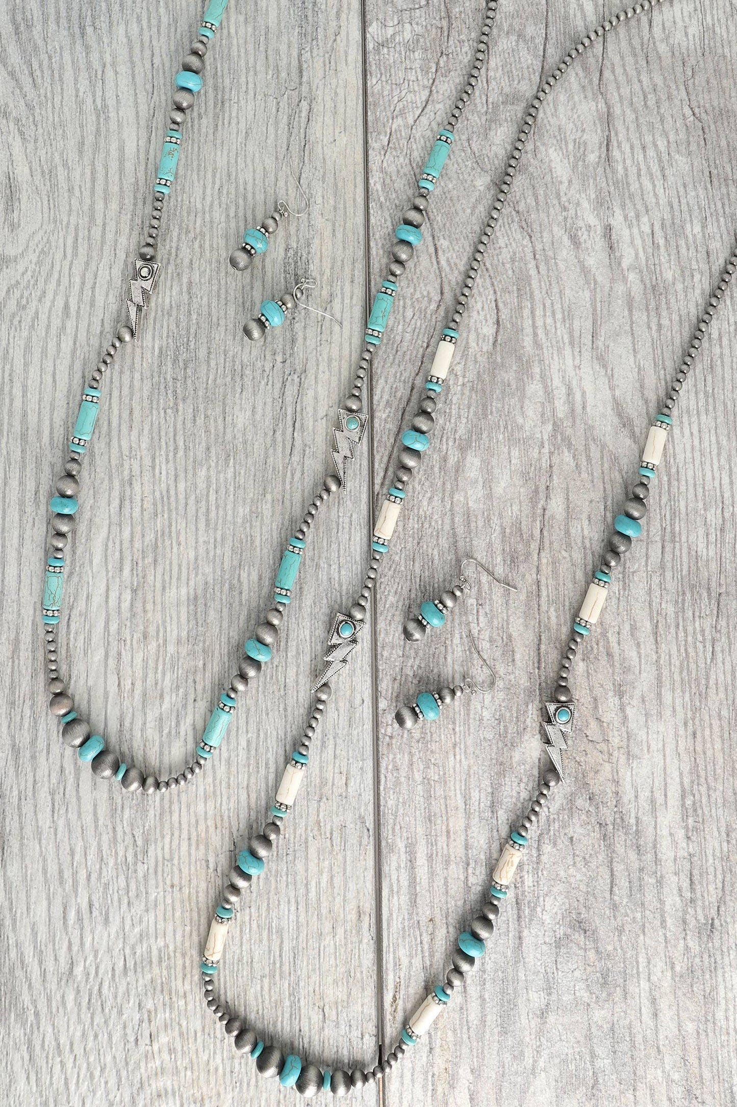 Sophia Collection Western Navajo Pearl Thunderbolt Necklace Set