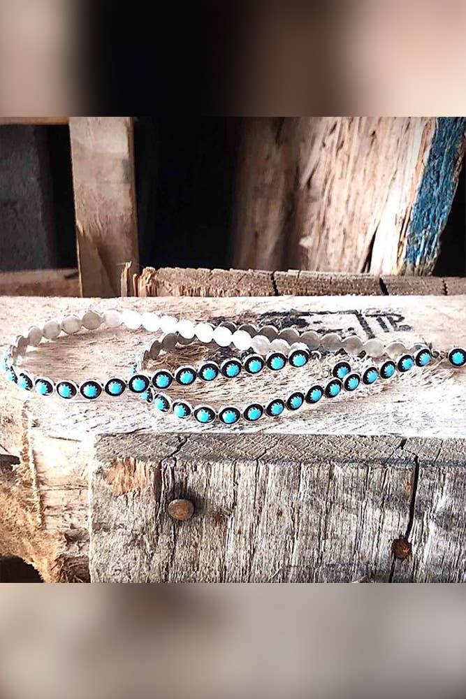 Long Turquoise Beads Earrings