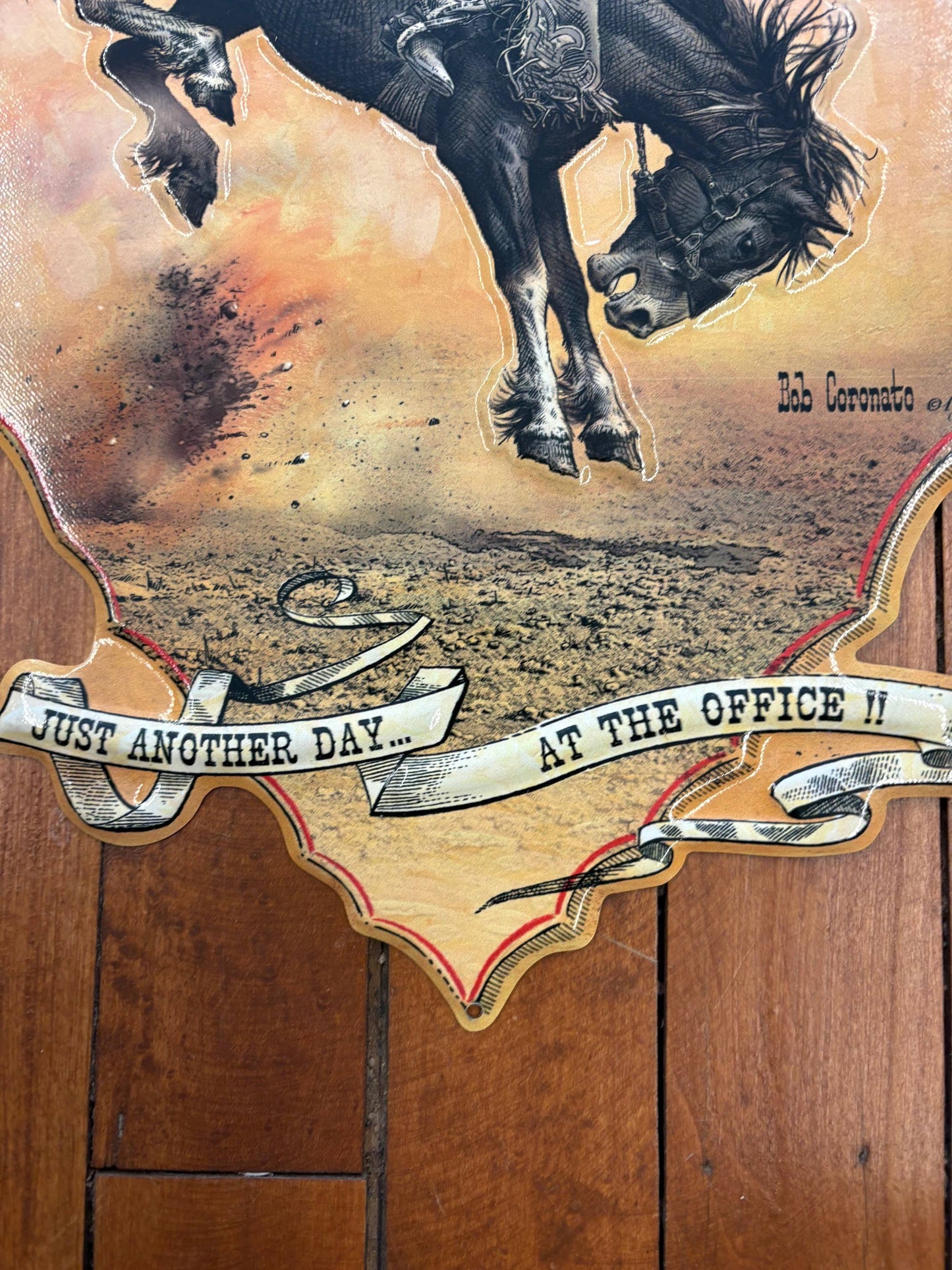 Rodeo Bucking Horse (Metal Sign)- Cheyenne Wyoming
