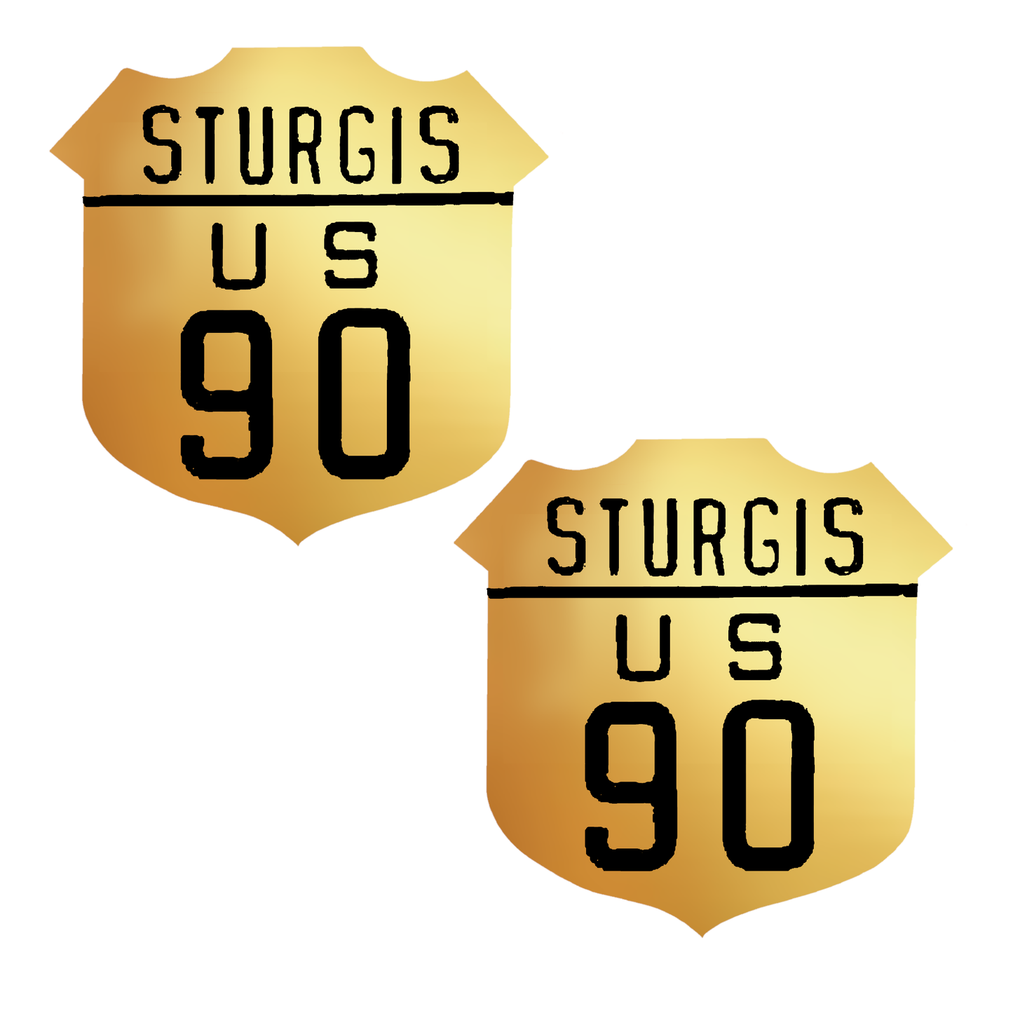 Gold Sturgis Badge Nipple Cover Pasties