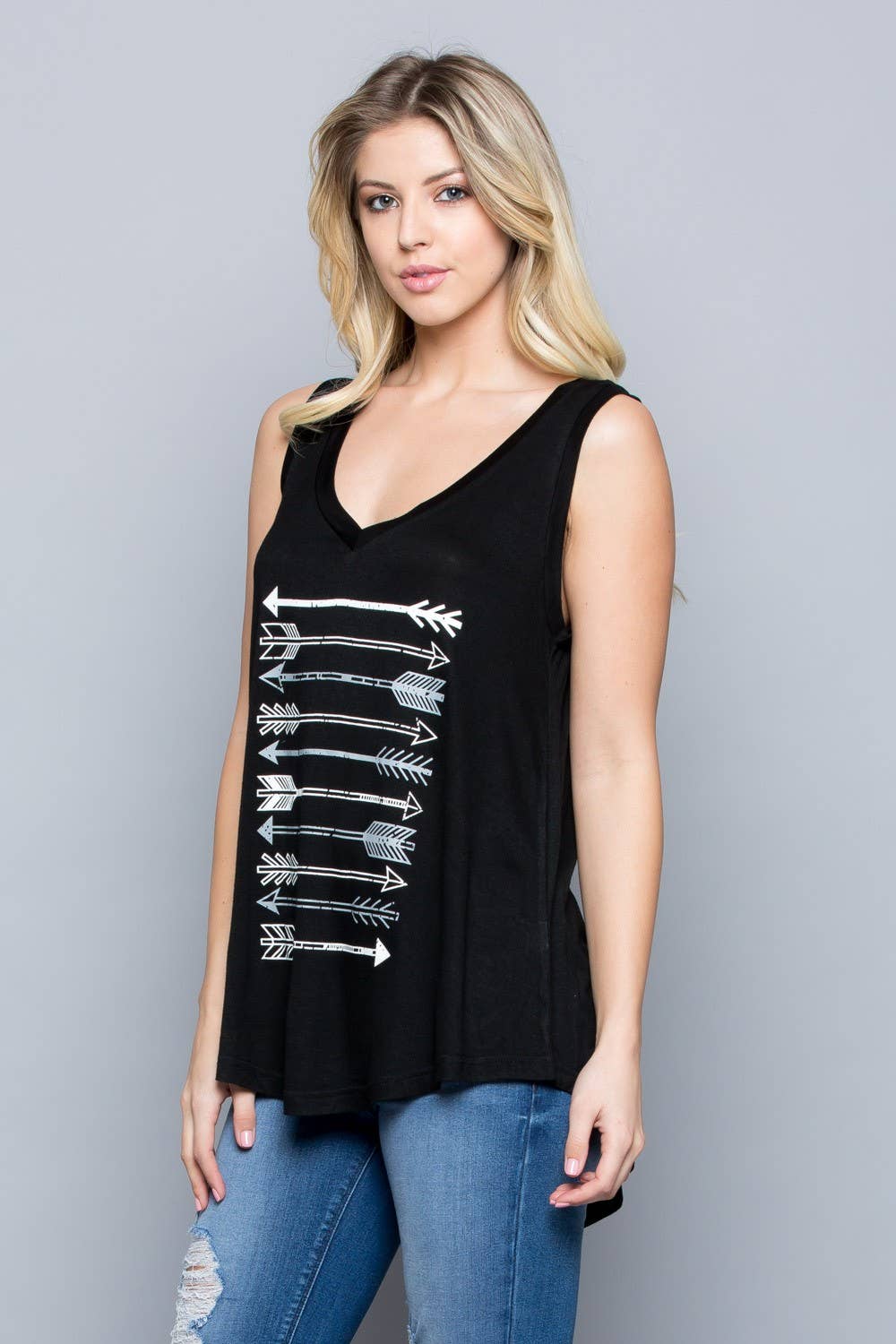 Boho Arrows Print Flowy Tanktops