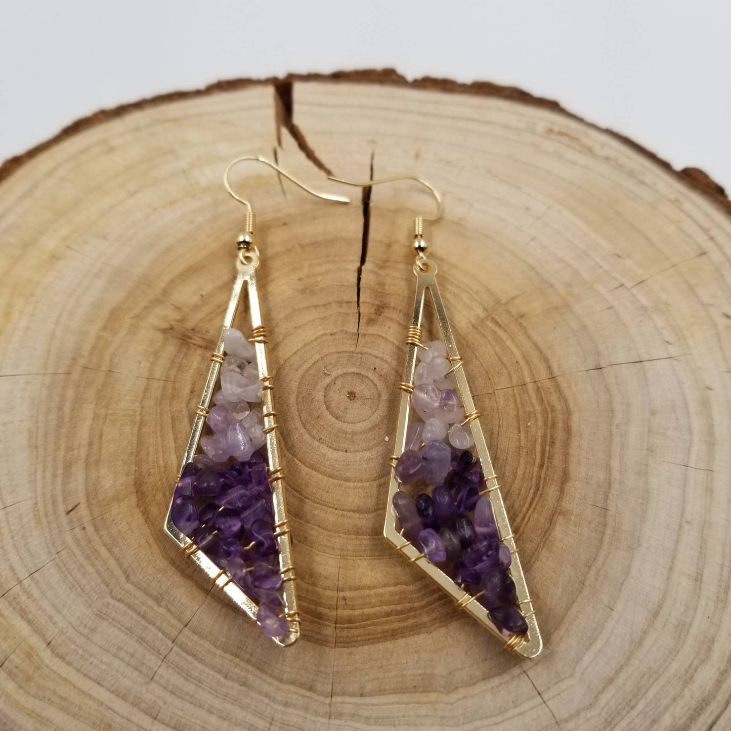 Boho-chic Amethyst Earrings