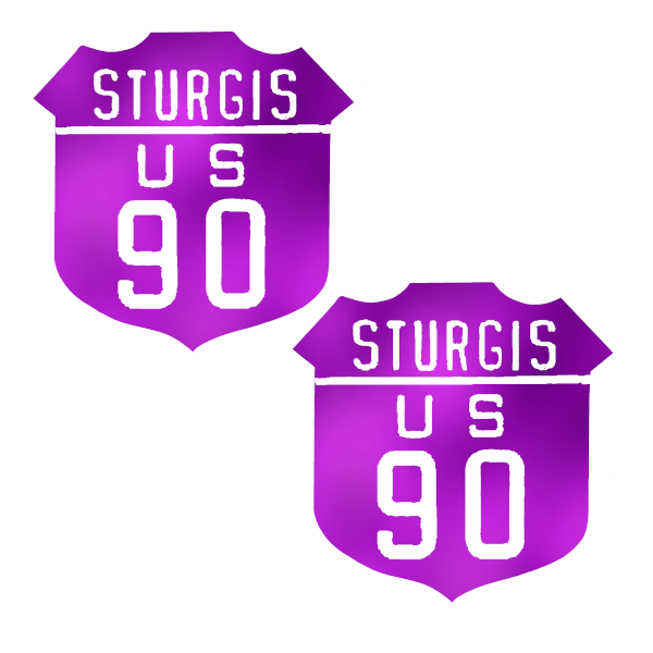 Gold Sturgis Badge Nipple Cover Pasties