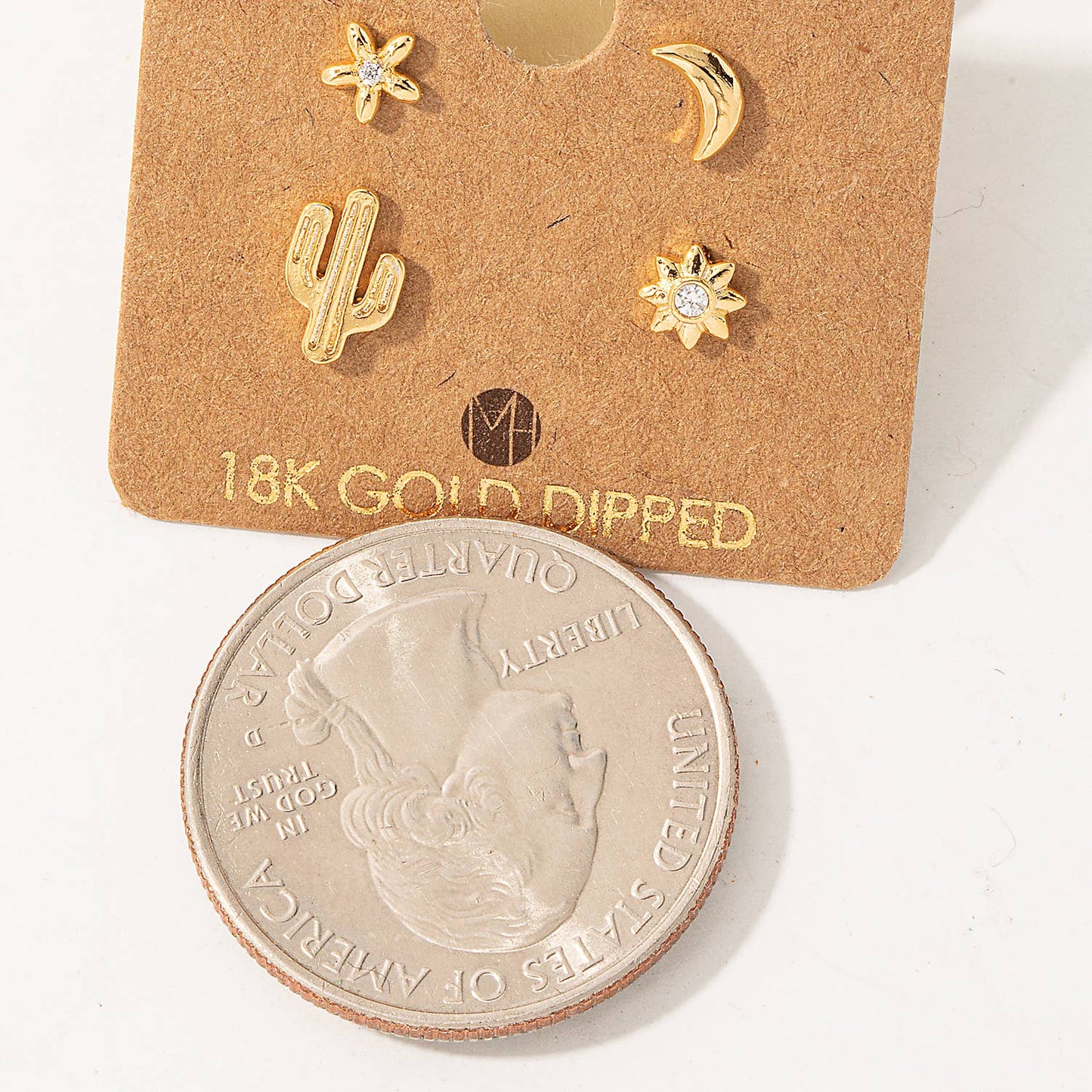 Mini Cactus Flower Stud Earrings Set