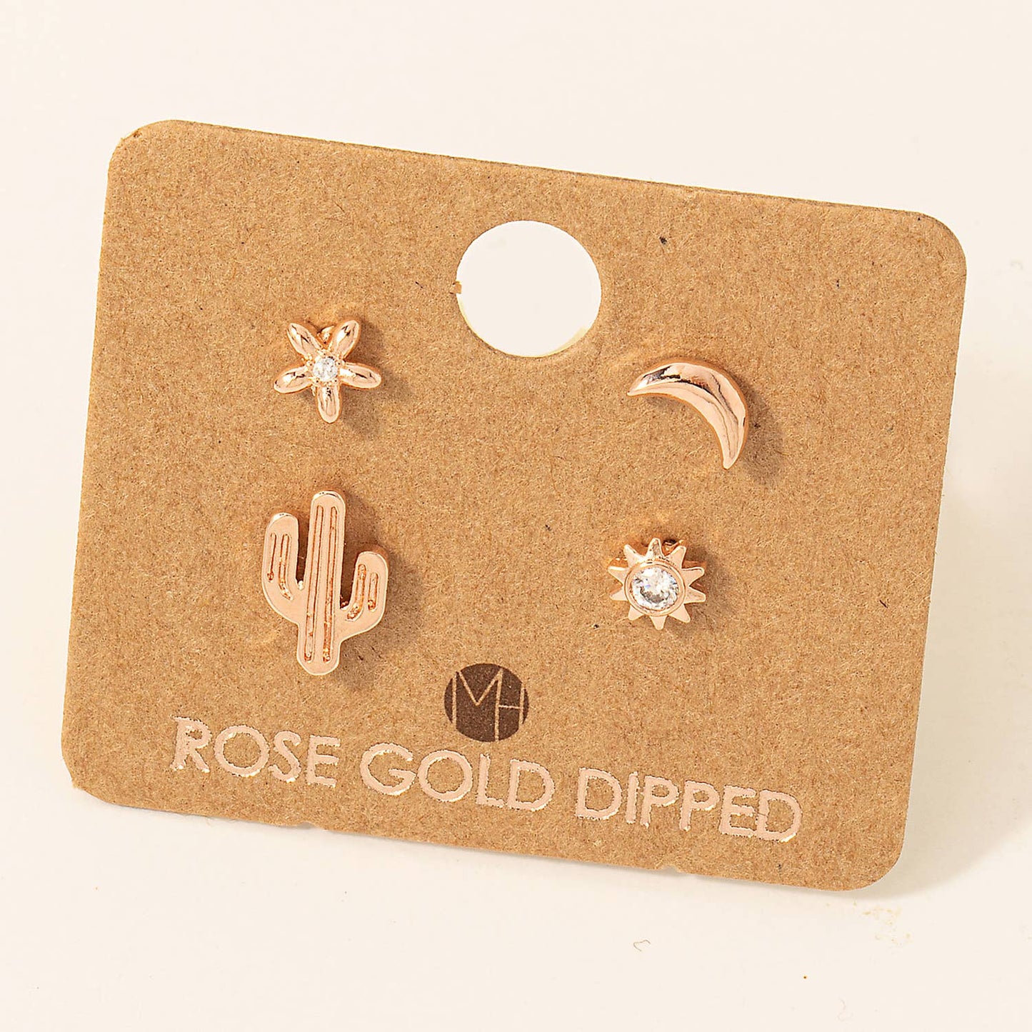 Mini Cactus Flower Stud Earrings Set
