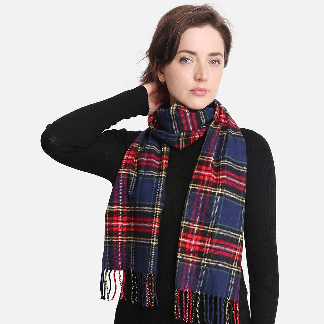 Multi Patterned Cashmere Feel Oblong Scarves