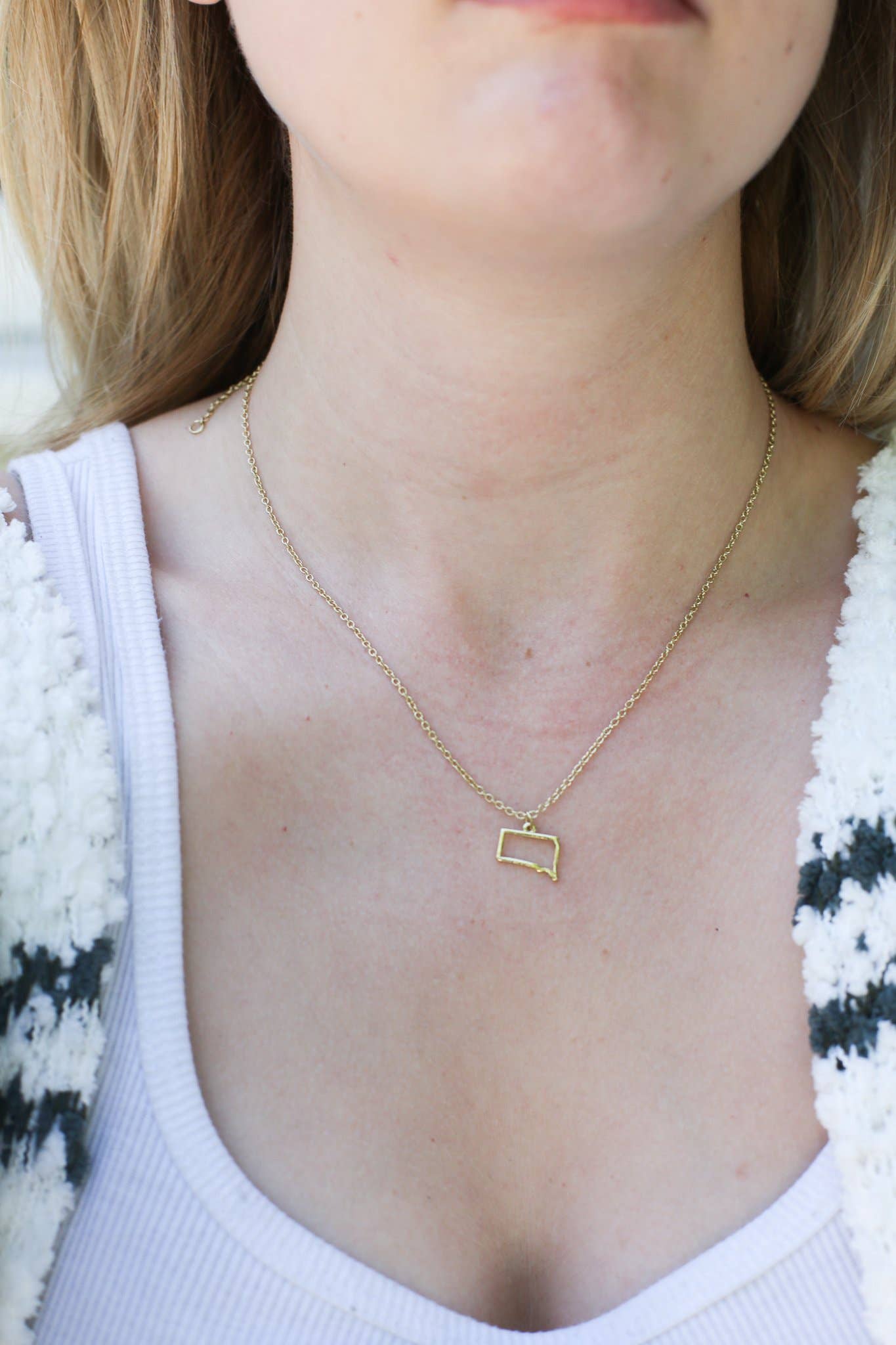 State Necklace - Gold - SOUTH DAKOTA