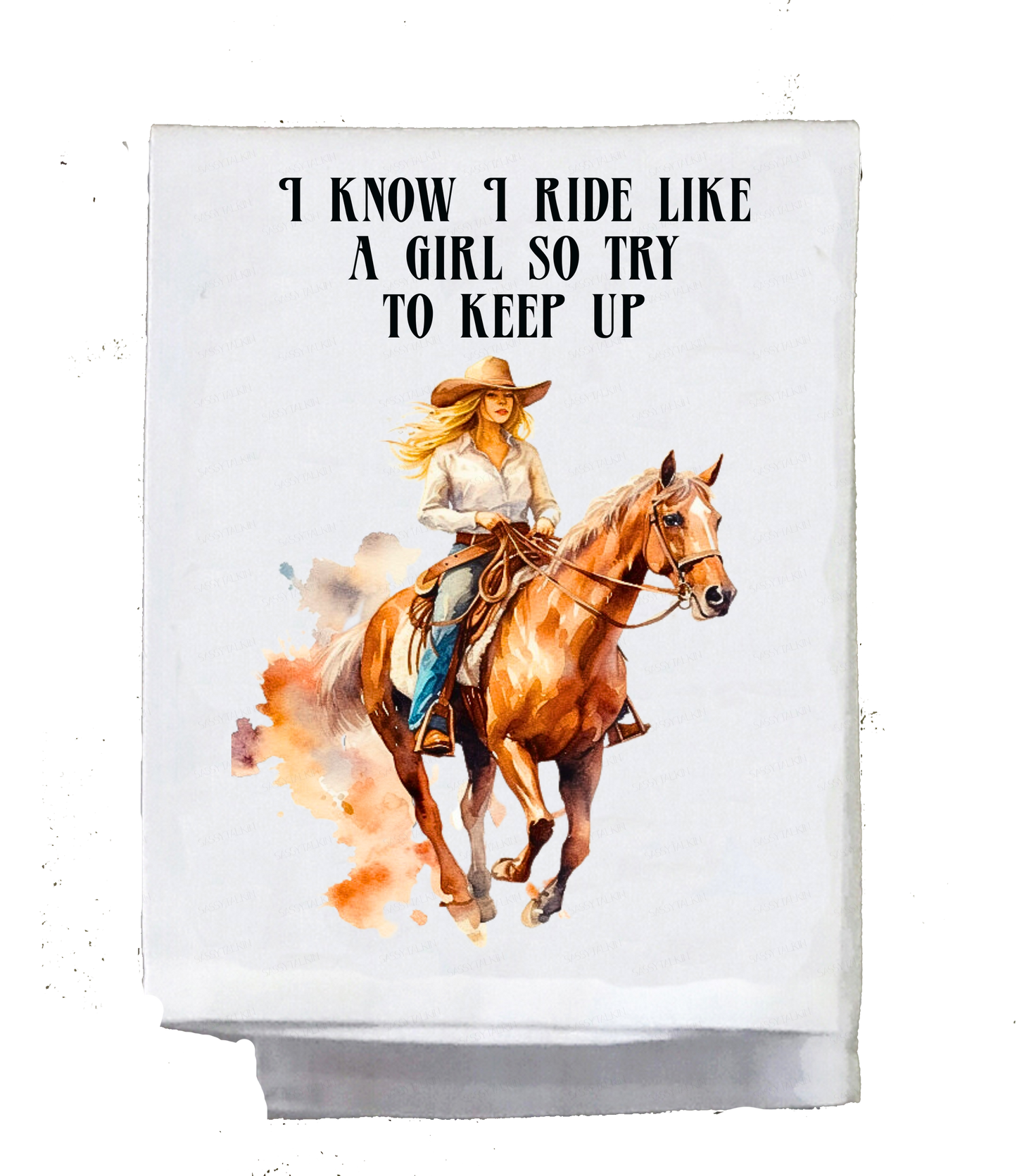 Cowgirl, Dish Towel, Cowgirls on Horses