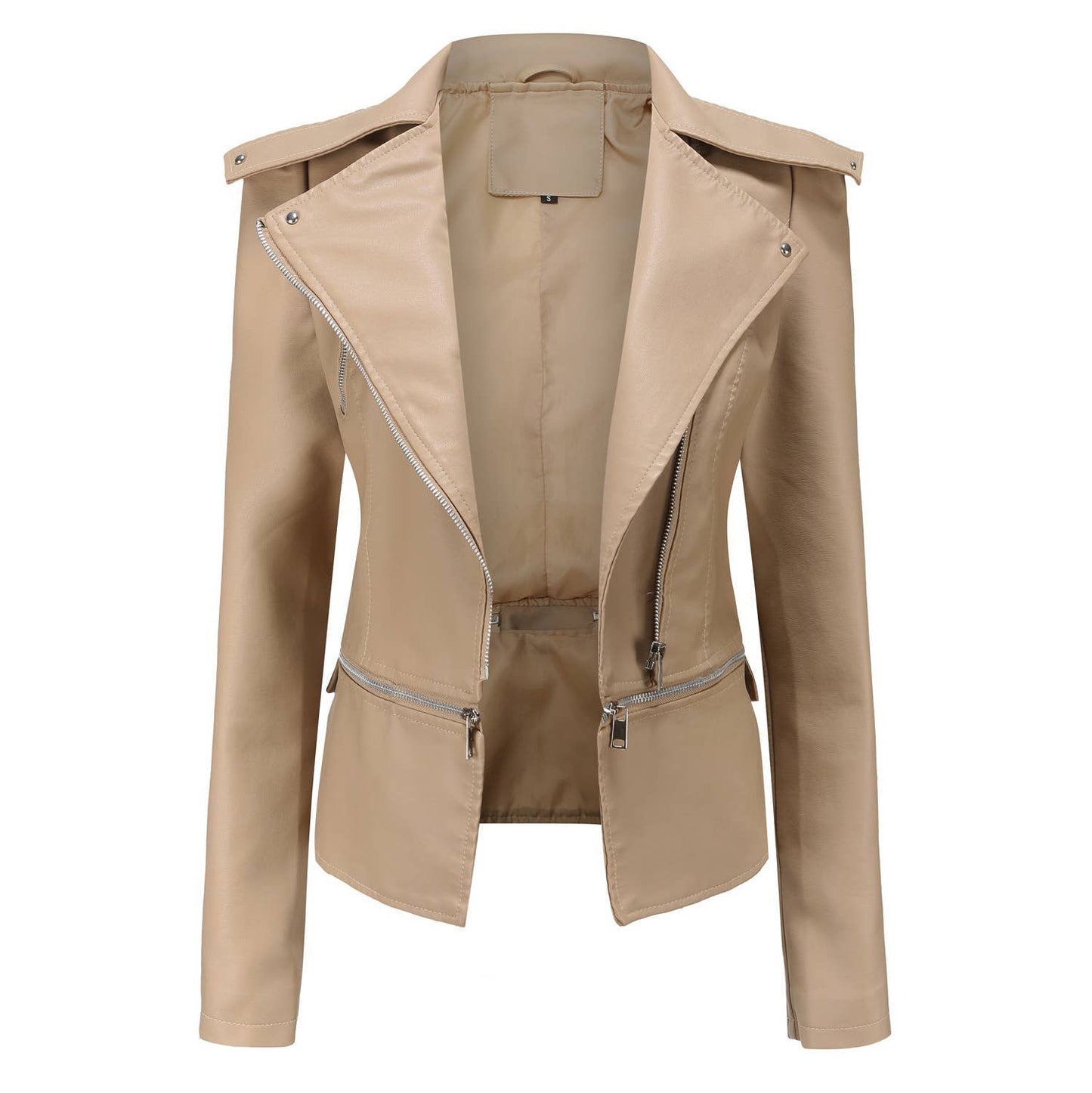 Women's leather vegan jacket pleather