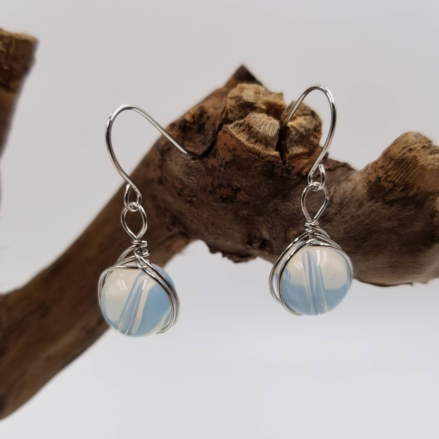 Handmade Simple Moonstone Earrings