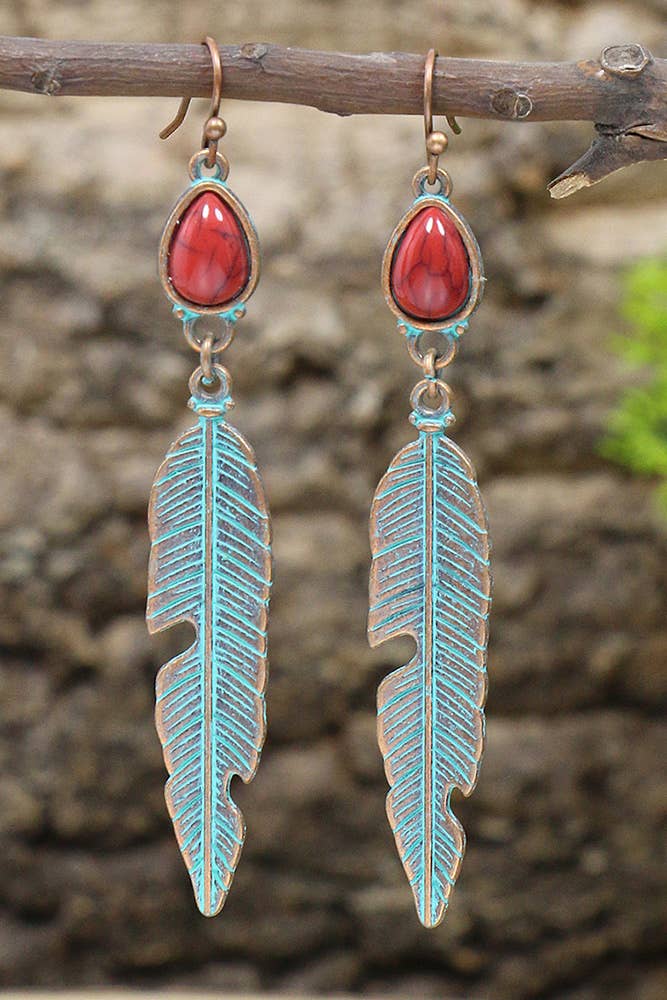 Turquoise Leaves Earrings