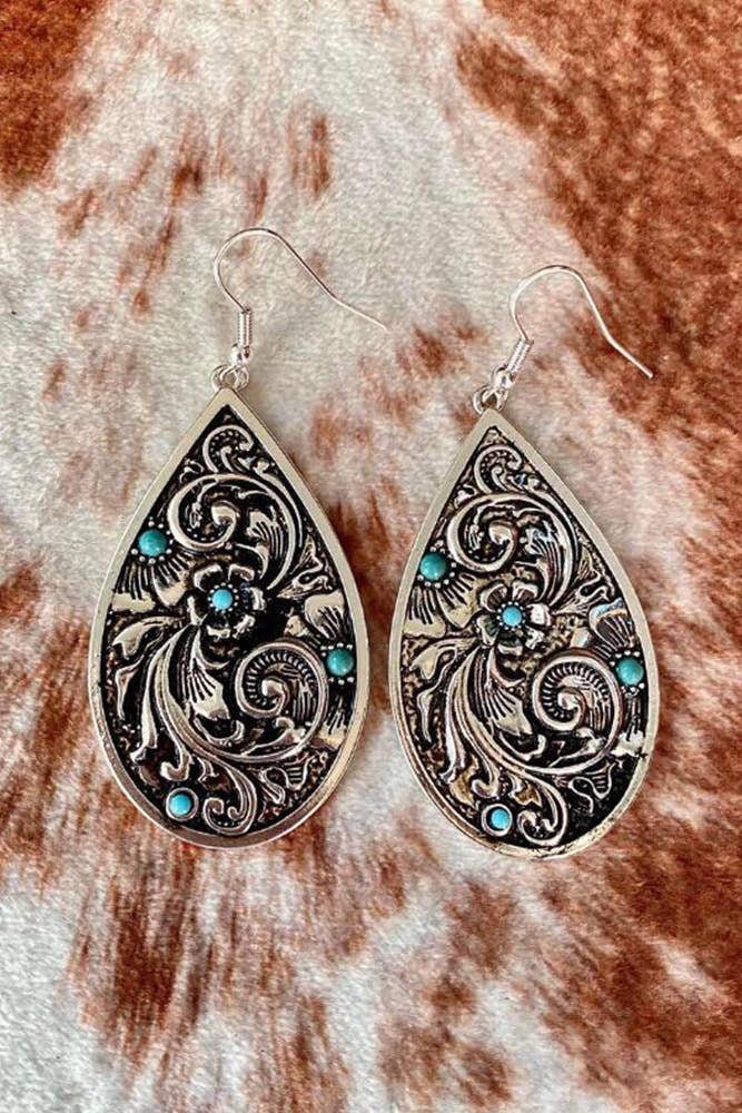 Metal Turquiose Earrings
