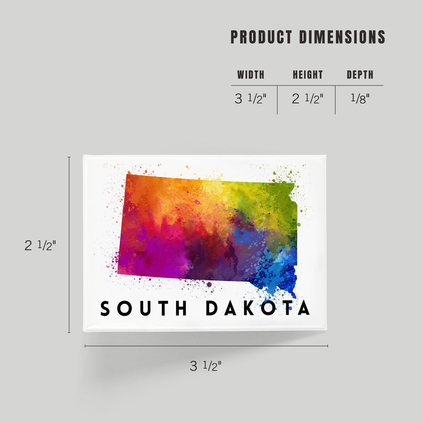 MAGNET South Dakota, State Watercolor