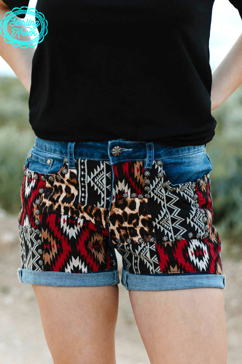 Patched up shorts-checked