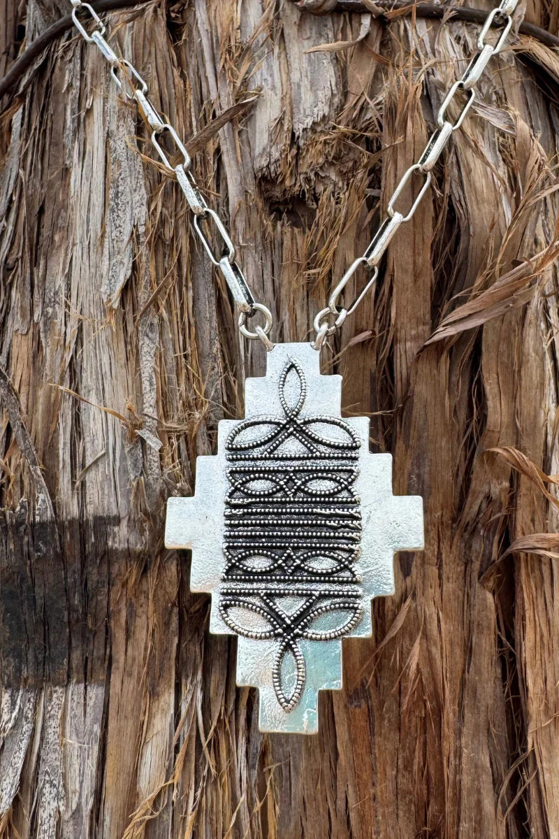 Sterling Kreek Stitched In Aztec Necklace