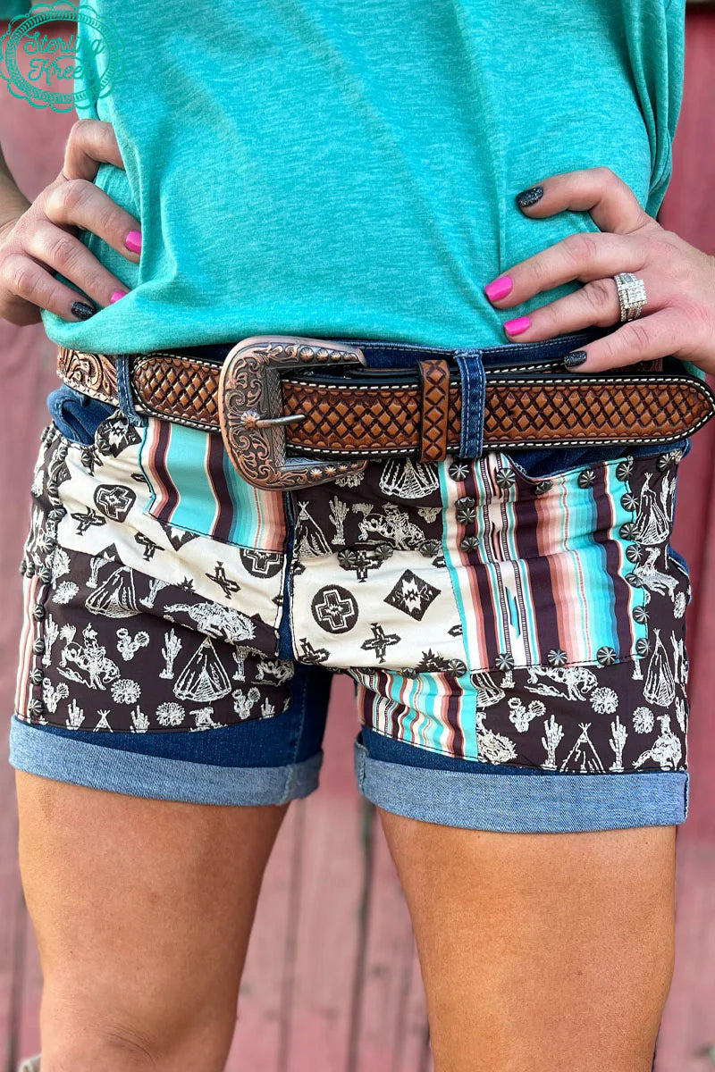 Patched up shorts-checked