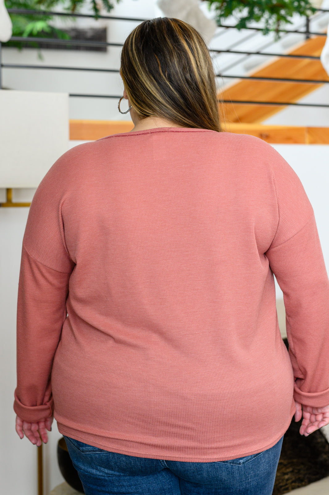 CLEARANCE Behind The Scenes Waffle Knit Top
