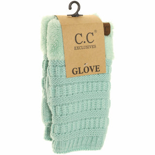 Fingerless Sherpa Lined Women's Gloves