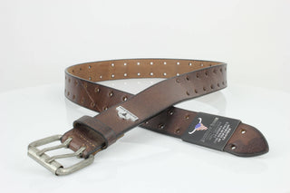 Double Prong Full Grain Leather Belt ABB 008
