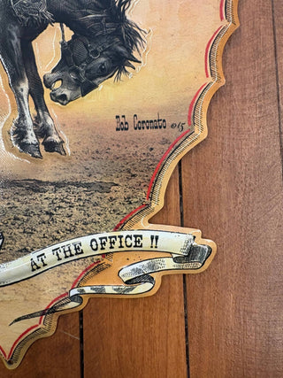 Rodeo Bucking Horse (Metal  Sign)- Cheyenne Wyoming