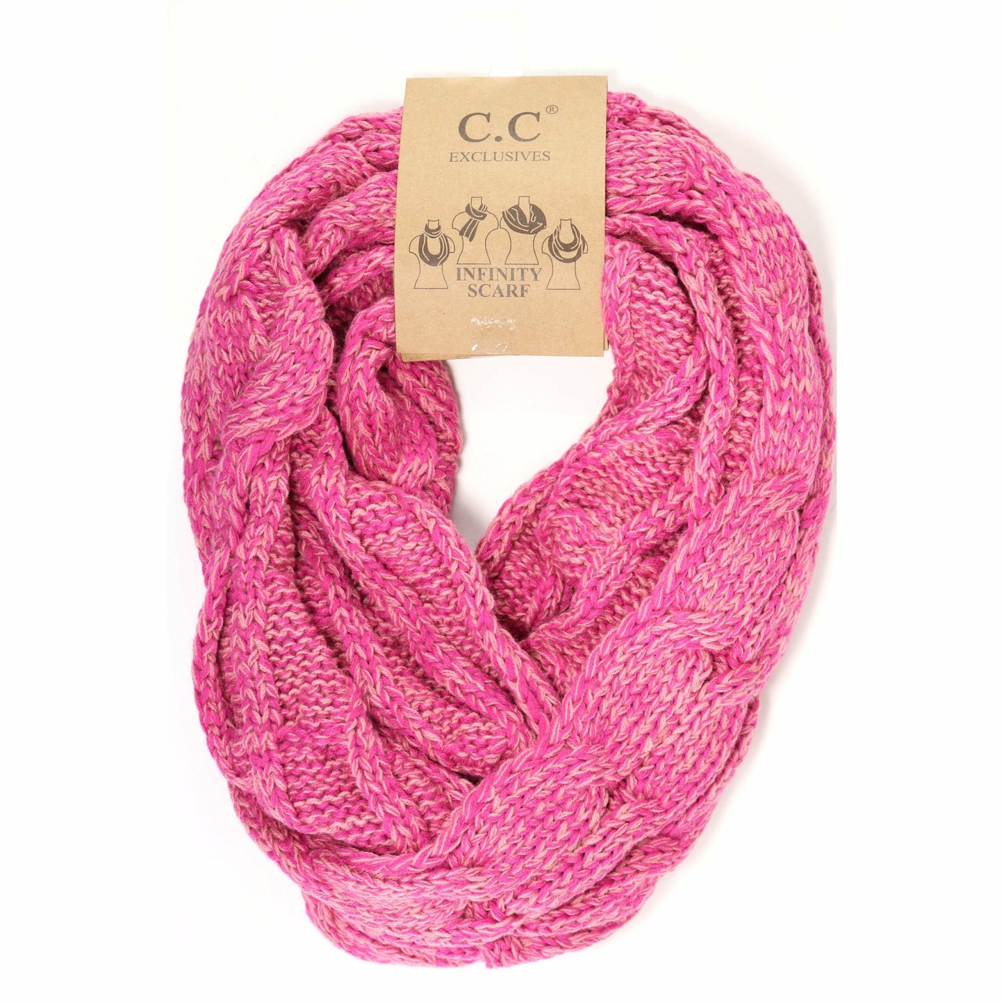 Two-Tone CC Infinity Scarf CA800