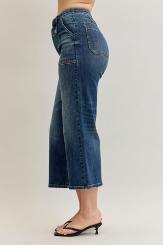 Judy Blue Wide Crop Utility & Patch Pocket