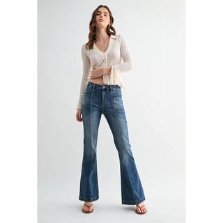 Mica HIGH RISE FLARED LEG W/VINTAGE WASH