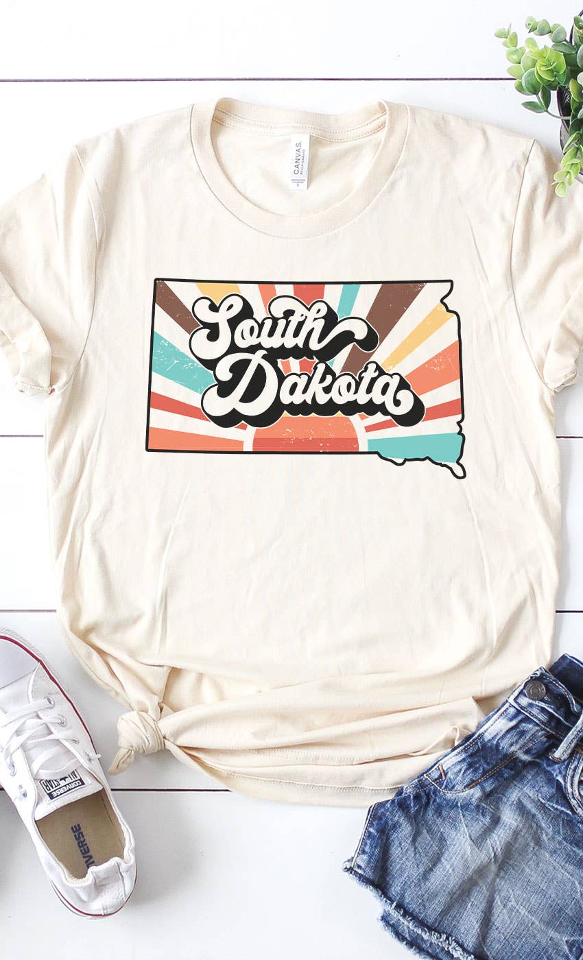 South Dakota Retro State Graphic Tee