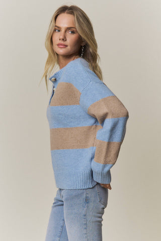 Adora COZY CHIC STRIPED SWEATER