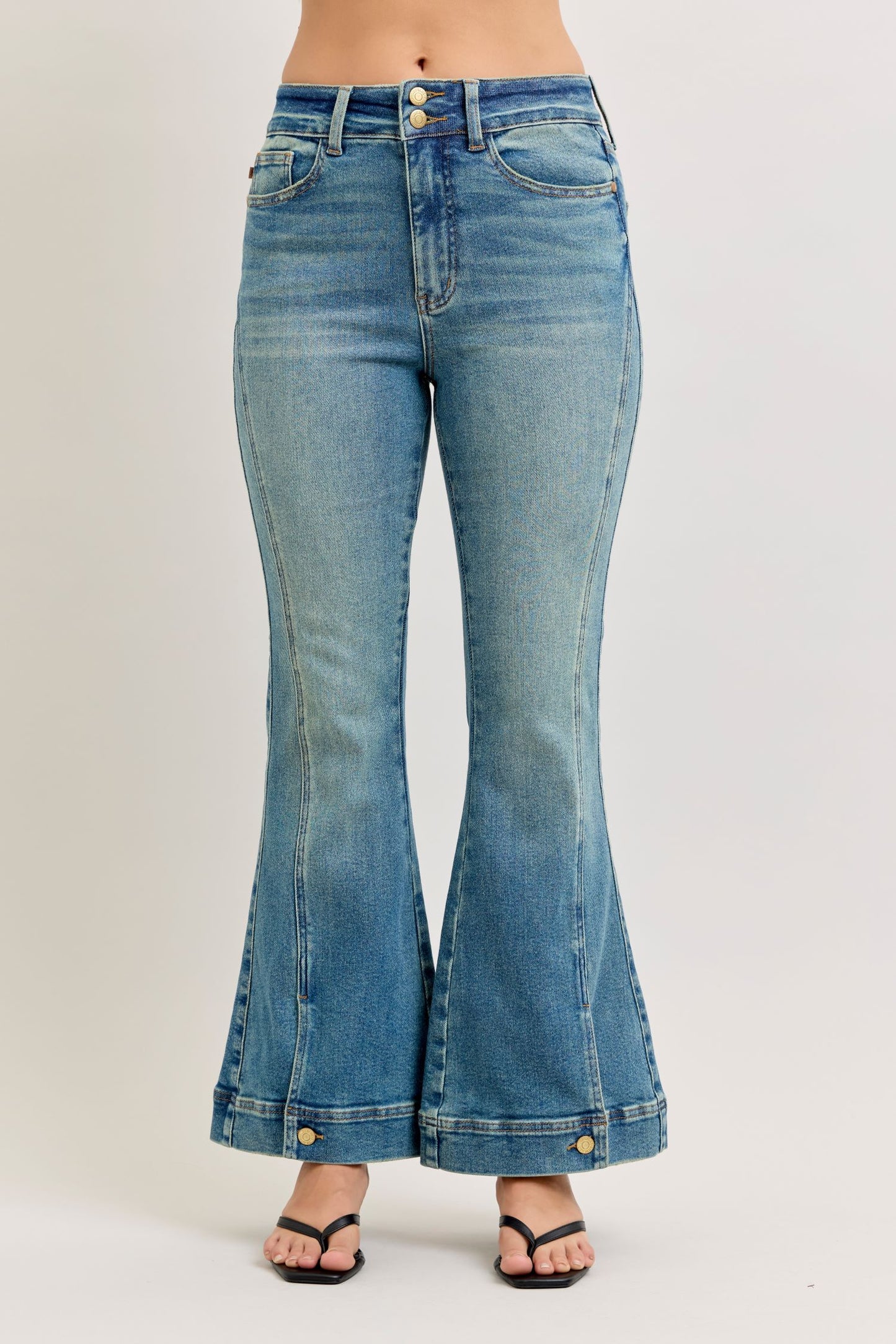 Judy Blue Jeans Denim HW Vintage Wash Flare