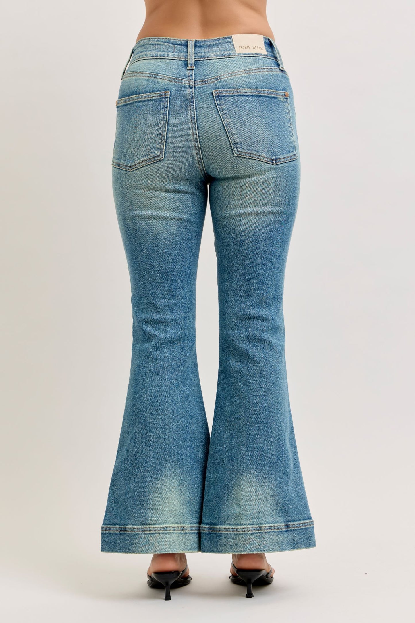 Judy Blue Jeans Denim HW Vintage Wash Flare