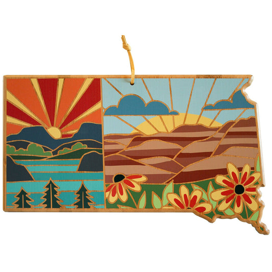 South Dakota Cutting Board with Artwork by Summer Stokes
