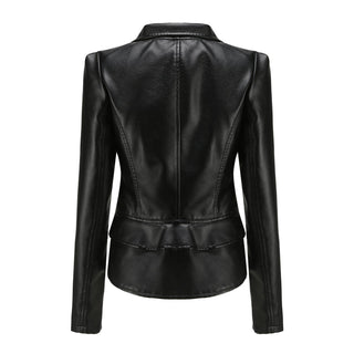 Women's leather vegan jacket pleather