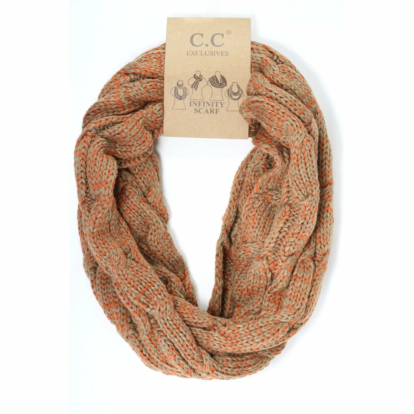 Two-Tone CC Infinity Scarf CA800