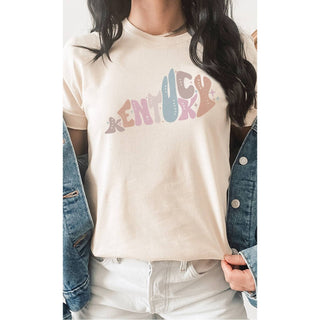 SOUTH DAKOTA Adorned, Bubble Letter, State Shape Graphic Tees