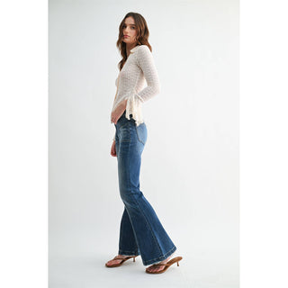 Mica HIGH RISE FLARED LEG W/VINTAGE WASH
