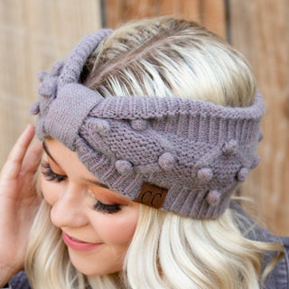 CC Crafted Pom Detail Head Wrap headband ear warmer