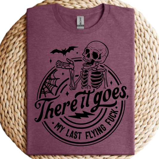 There It Goes My Last Flying Fuck Graphic Tee in green