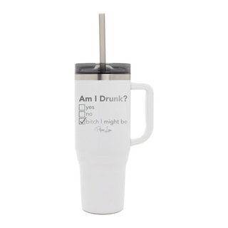 Am I Drunk Laser Etched 40oz Tumbler + Straw