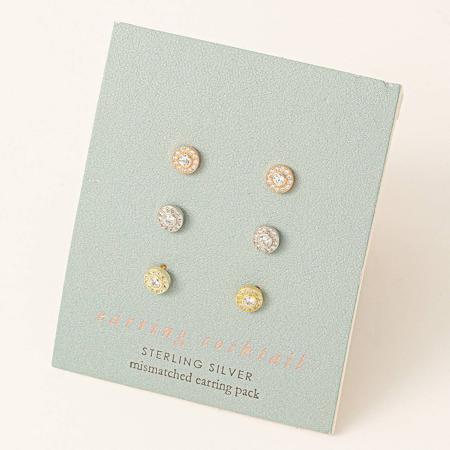 Sterling Silver Circle Stud Earrings Set