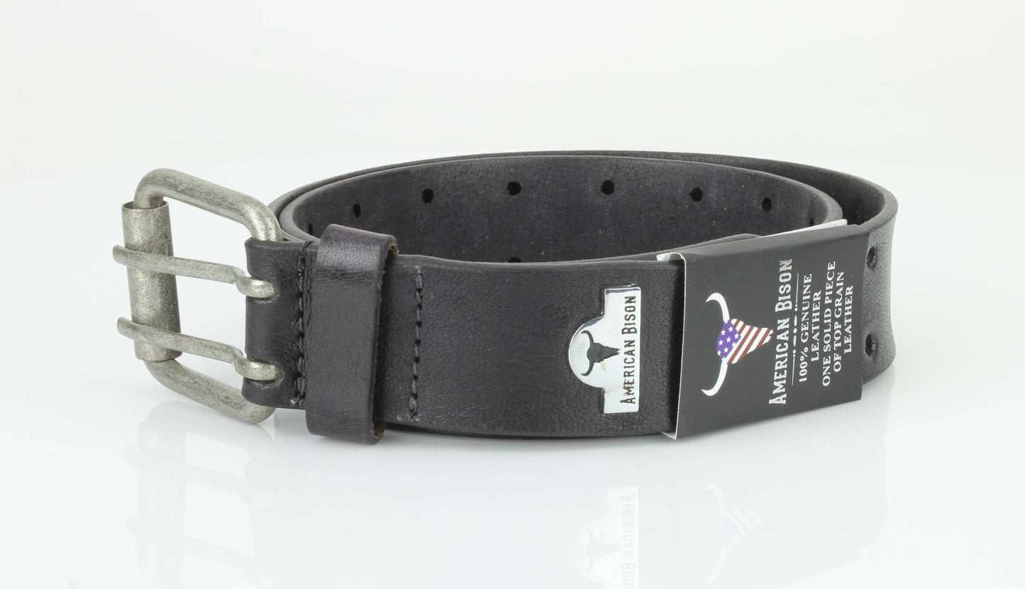 Double Prong Full Grain Leather Belt ABB 008