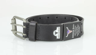Double Prong Full Grain Leather Belt ABB 008
