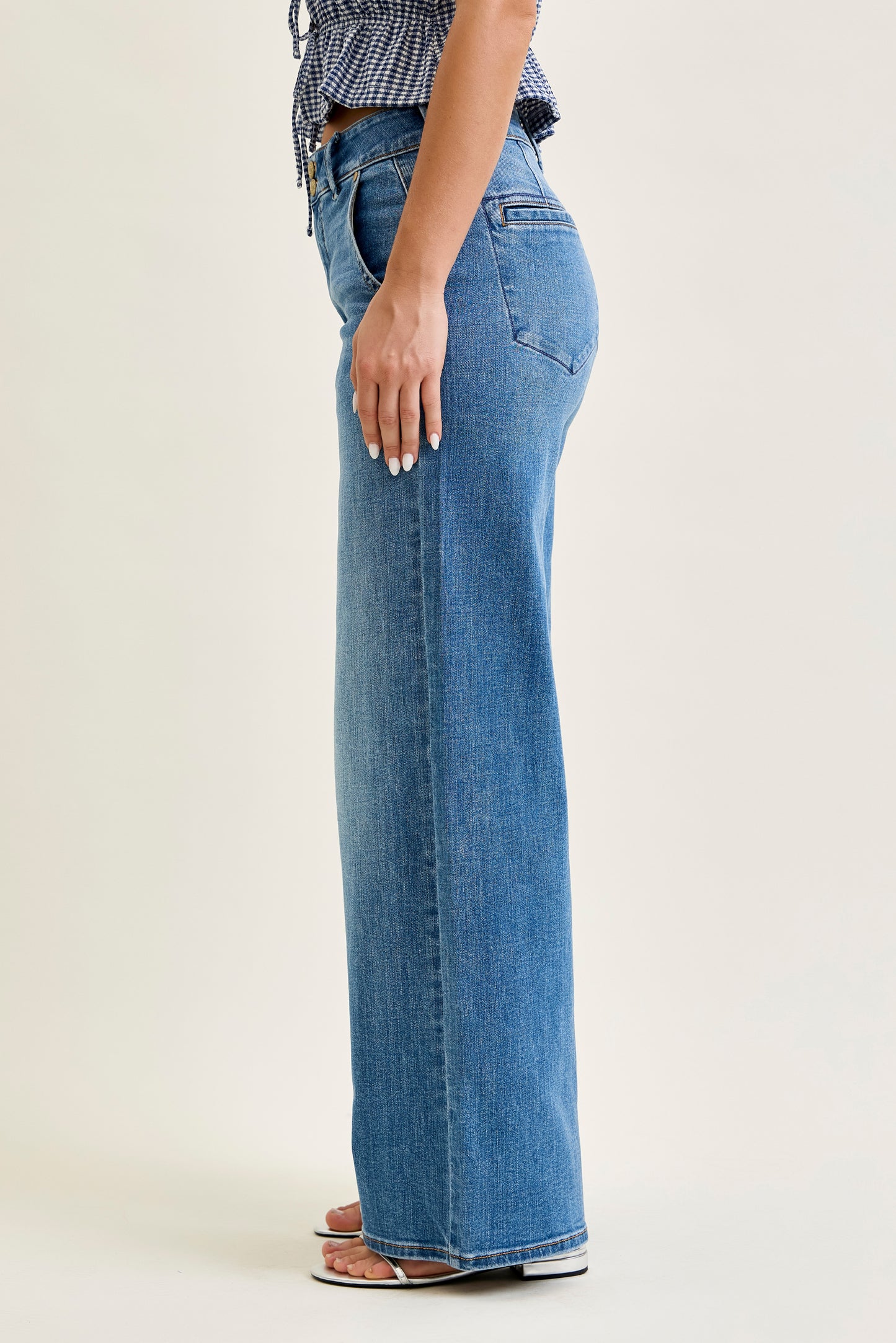 Judy Blue HW Column  Trouser Styling Jeans
