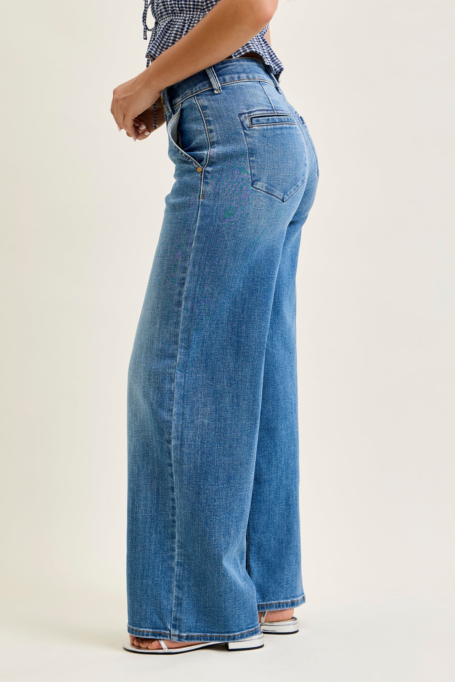 Judy Blue HW Column  Trouser Styling Jeans