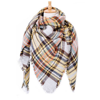 Mix Plaid Large Blanket Scarf - Chic Design
