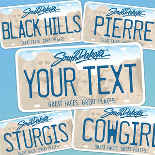 South Dakota License Plate Stickers - Custom SD City Decals