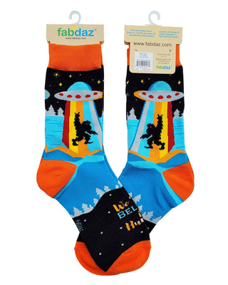We Don't Believe in Humans Ladies' Novelty Crew Socks