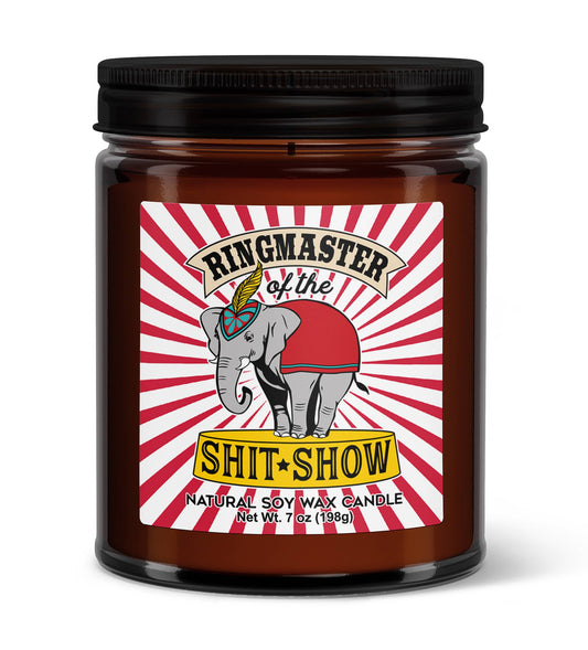 Ringmaster of the Shit Show - Amber Jar Soy Candle