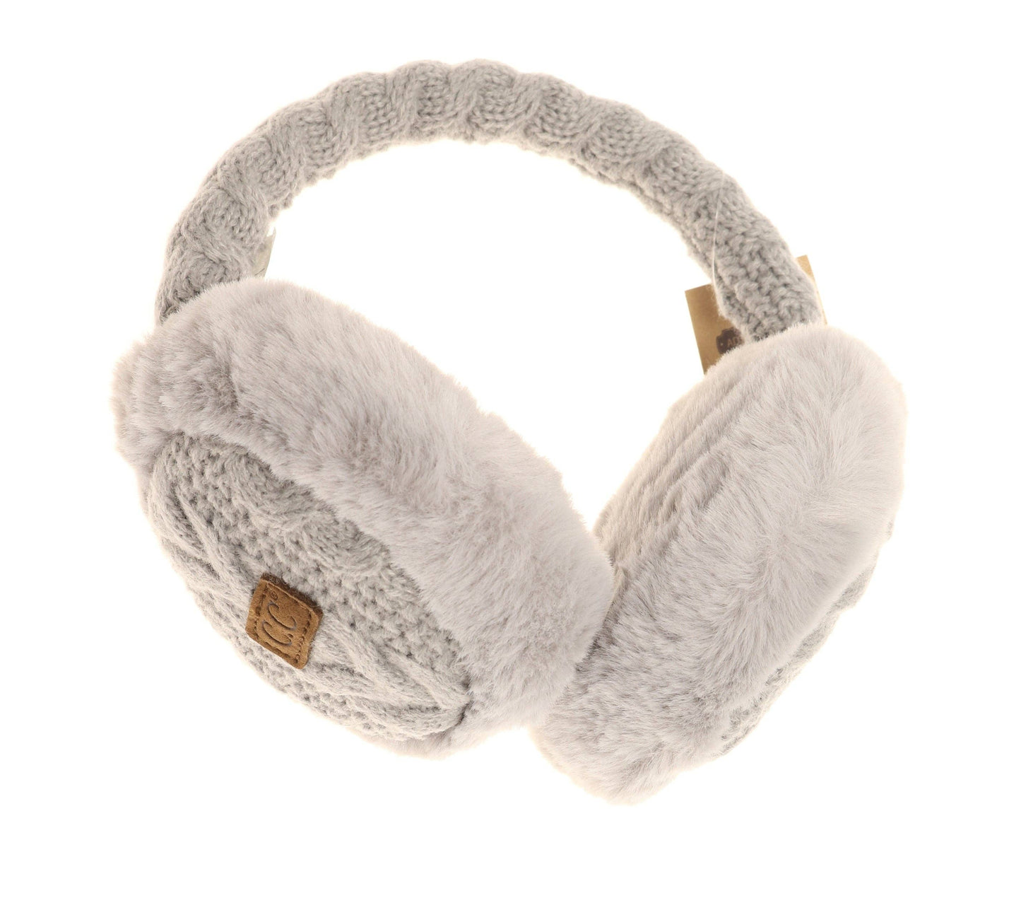 Cable Knit Faux Fur Earmuff EM3661